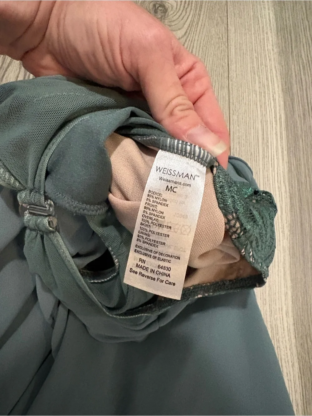 Weissman Juniper Teal Lyrical Dance Costume Size MC (10/12)